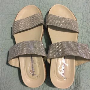 Free People Silver Sparkle Sandals!
